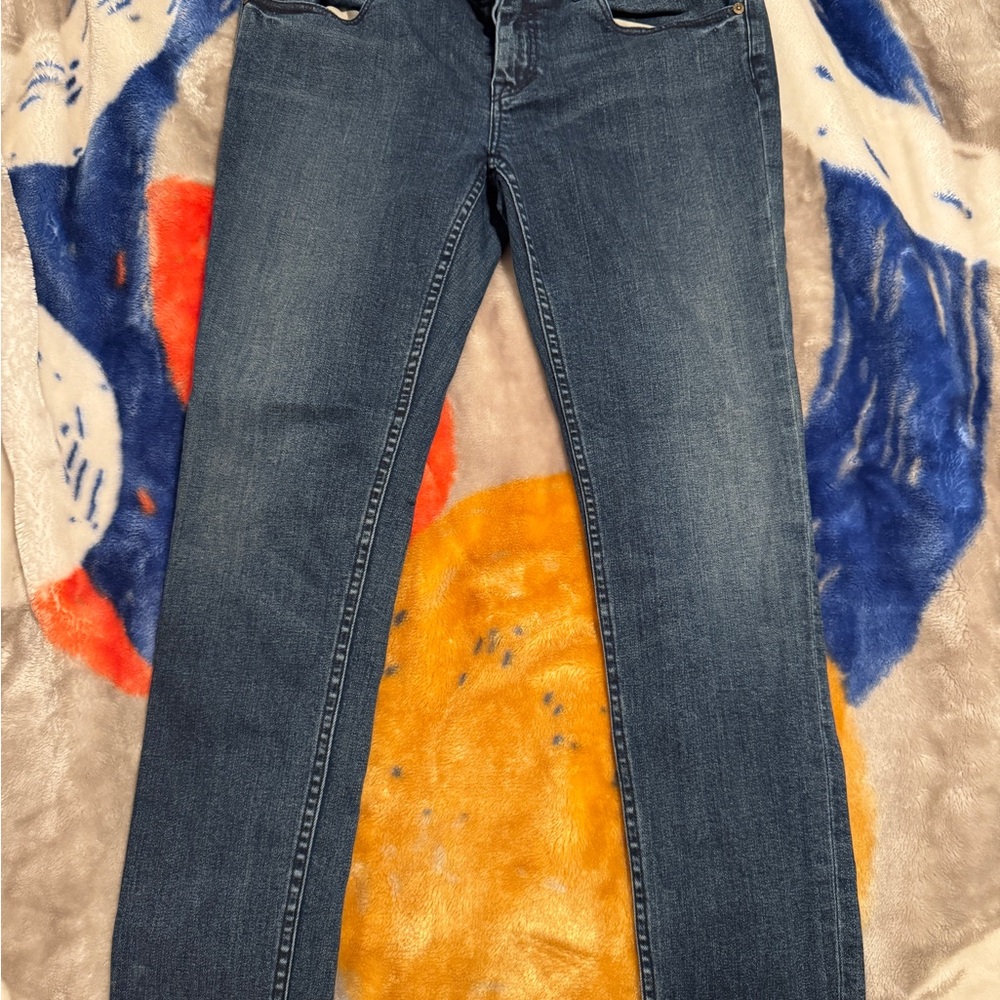 Women’s Burberry Brit Dark Wash Benton Legging Jeans w/Zipper Ankles Sz 31W
